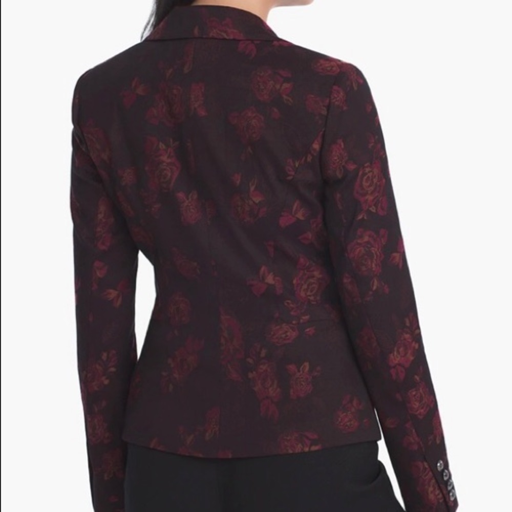 WHBM rose print jacquard skirt suit - Picture 4 of 16